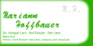 mariann hoffbauer business card